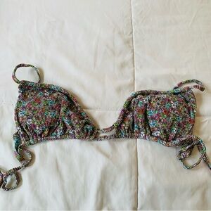 Salty Honey Textured Floral Swim Bra Size XXL